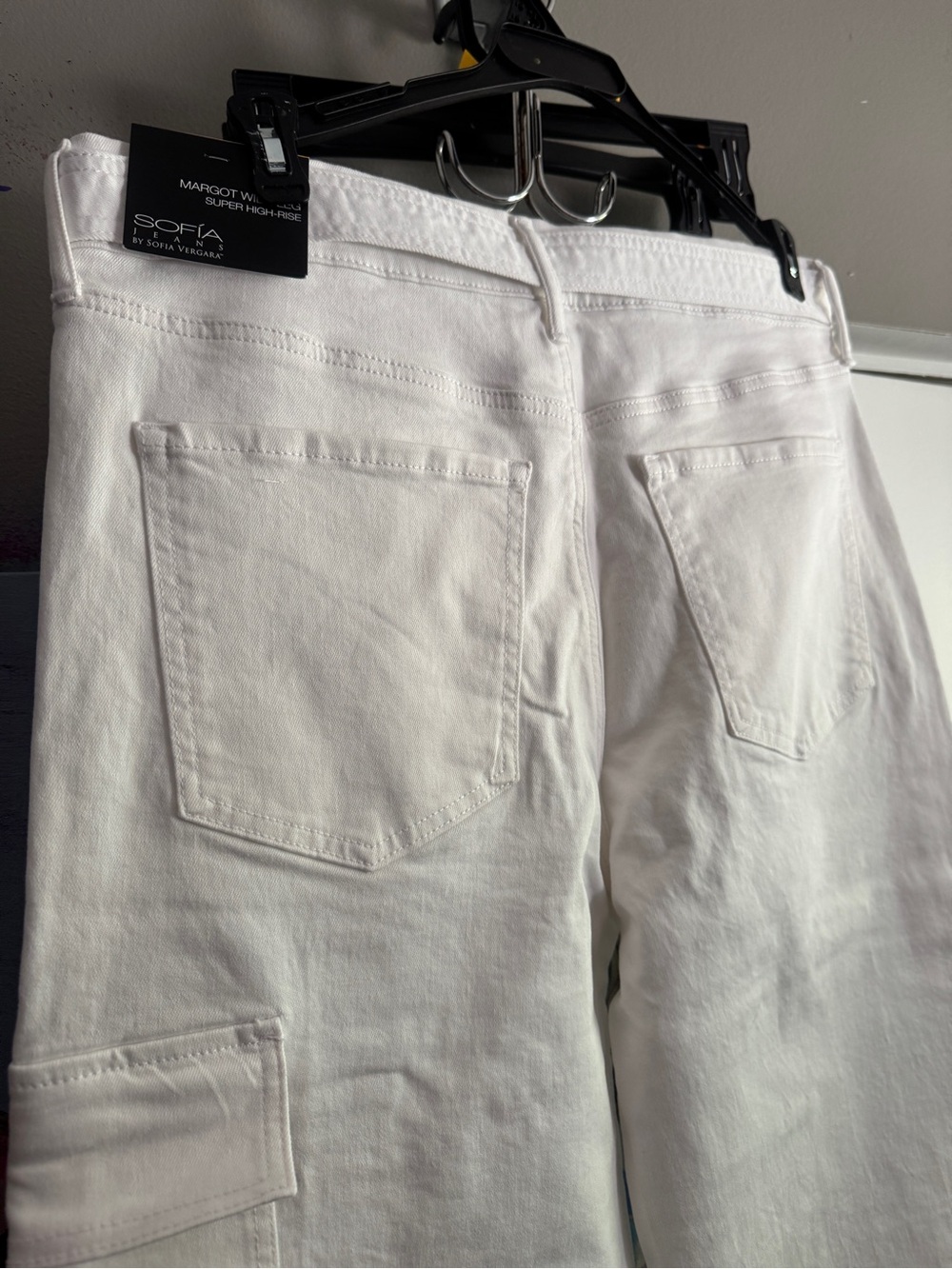 Sofia Jeans by Sofia Vergara Margot Wide Leg Super High-Rise White Jeans NWT 14 - Picture 8 of 15